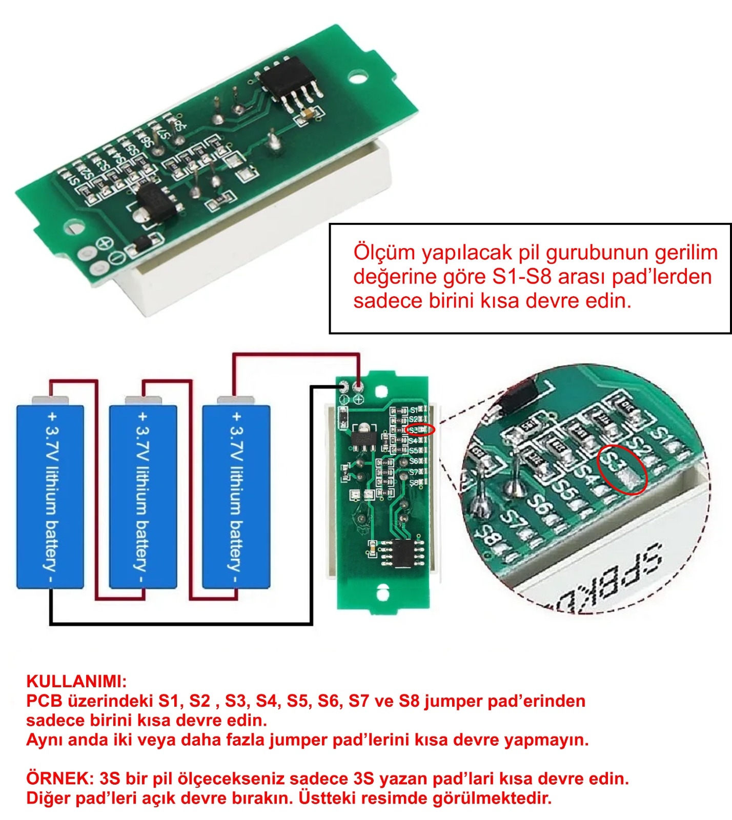 3S%20LiPo%20Pil%20Kapasite%20Göstergesi