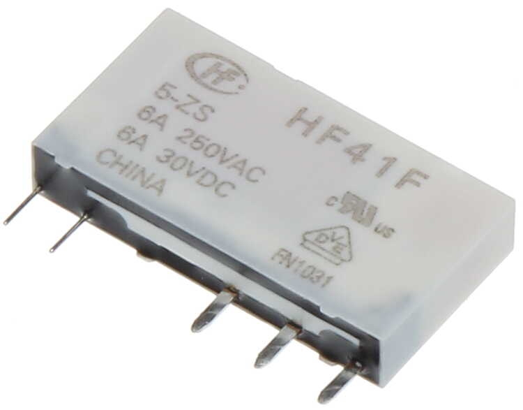 HF41F%20DC%205V-ZS%206A%20250V%20AC%20Slim%20Röle%20(5%20Pin)